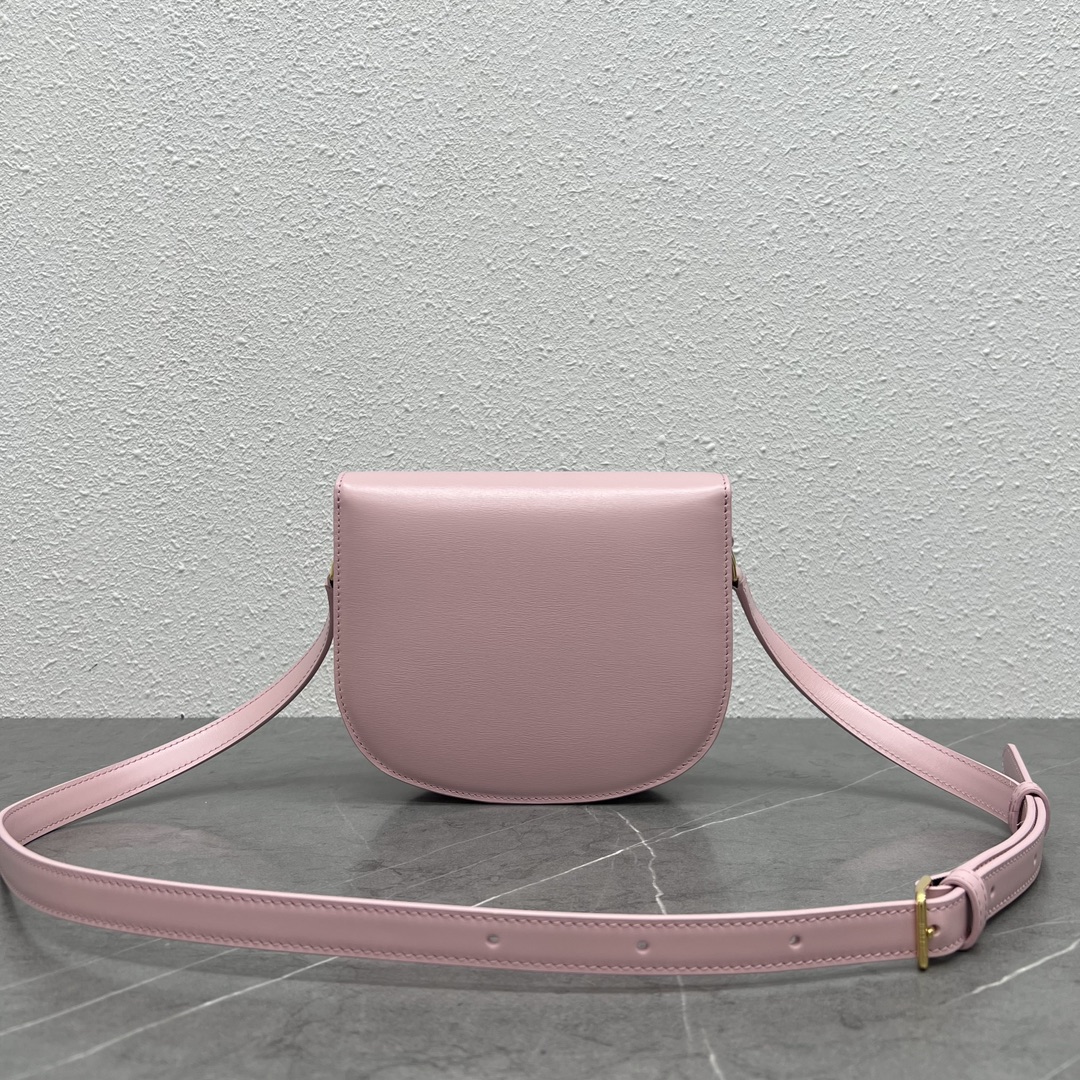 Celine Besace Clea Shoulder Bag In Shiny Calfskin Pink 110413